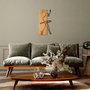 Wallity MA-299 Accesorio decorativo de pared de madera y metal Nogal y negro